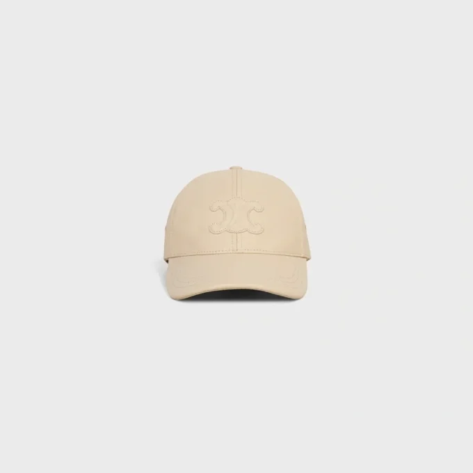 Triomphe Baseball Cap in Calfskin