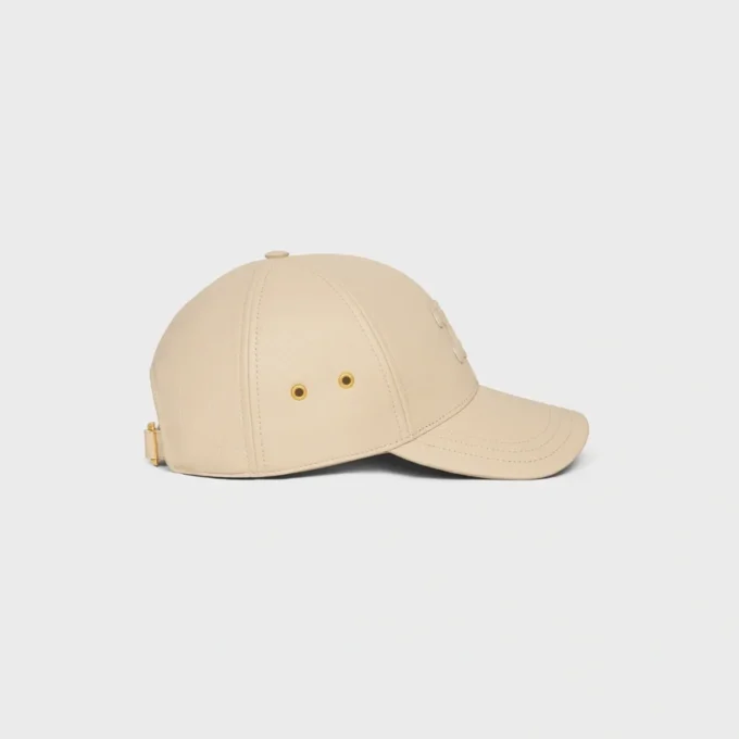 Triomphe Baseball Cap in Calfskin