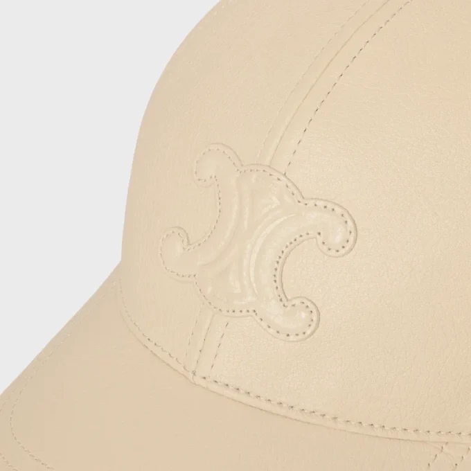 Triomphe Baseball Cap in Calfskin