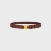 Triomphe Belt 25Mm in Grained Nubuck Calfskin Triomphe Belt 25Mm in Grained Nubuck Calfskin