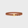 Triomphe Belt 25Mm  in Natural Calfskin