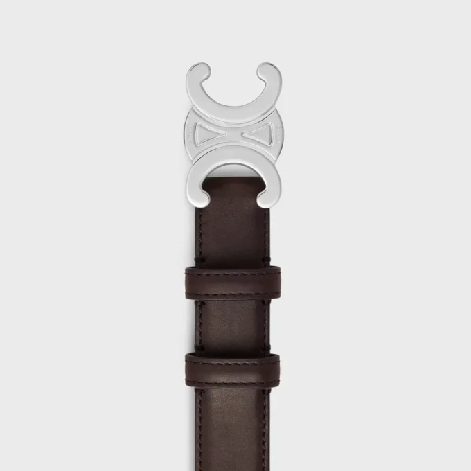 Triomphe Belt 25Mm in Natural Calfskin