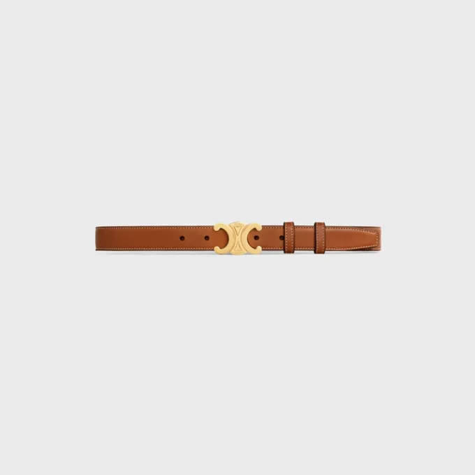 Triomphe Belt 25Mm  in Natural Calfskin