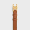 Triomphe Belt 25Mm  in Natural Calfskin