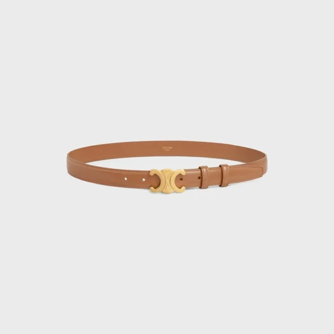 Triomphe Belt 25Mm  in Taurillon Leather