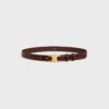 Triomphe Belt 25Mm in Taurillon Leather