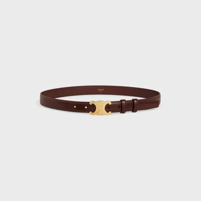 Triomphe Belt 25Mm in Taurillon Leather