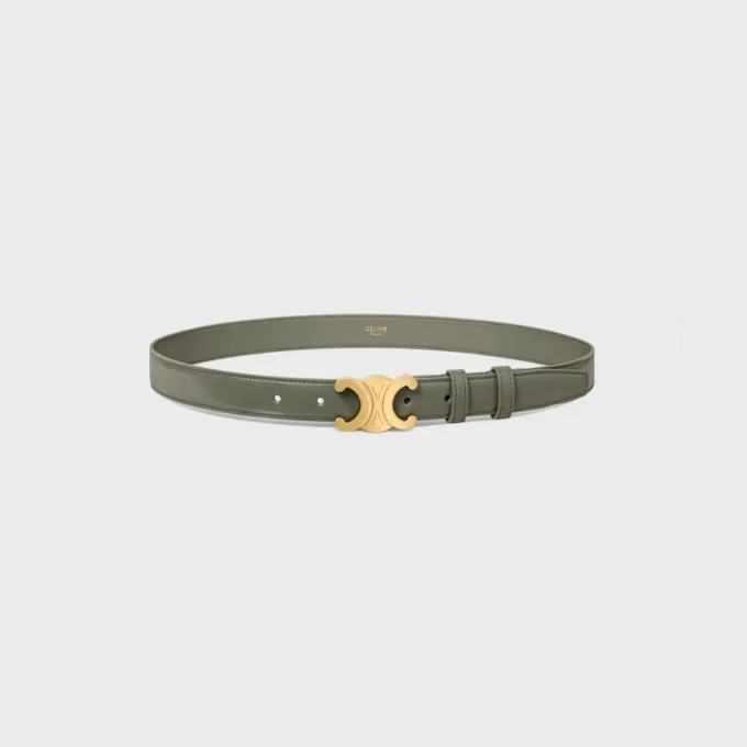Triomphe Belt 25Mm in Taurillon Leather