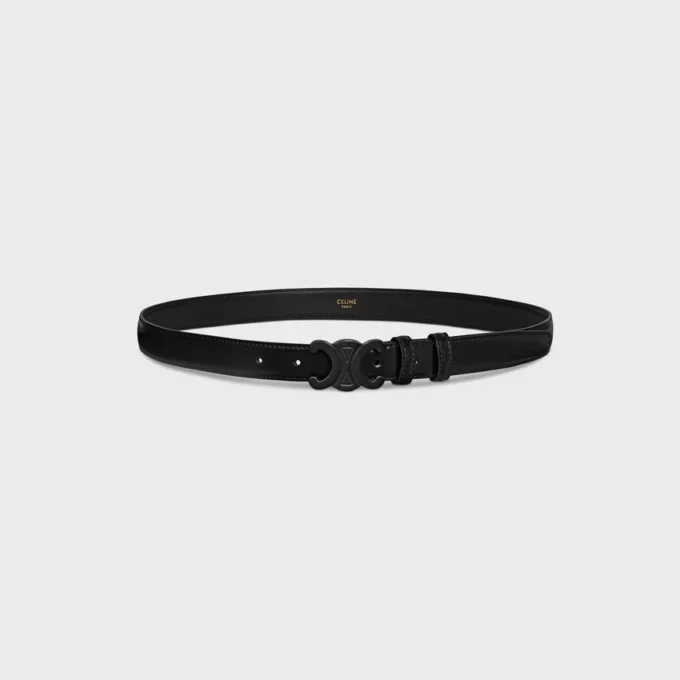 Triomphe Belt 25Mm in Taurillon Leather