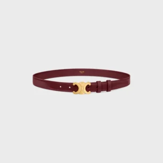 Triomphe Belt 25Mm in Taurillon Leather