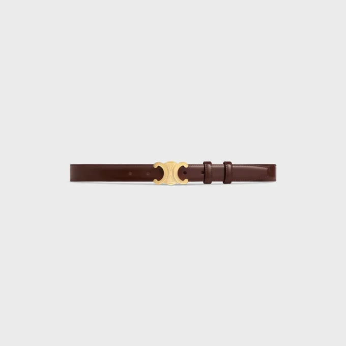 Triomphe Belt 25Mm in Taurillon Leather