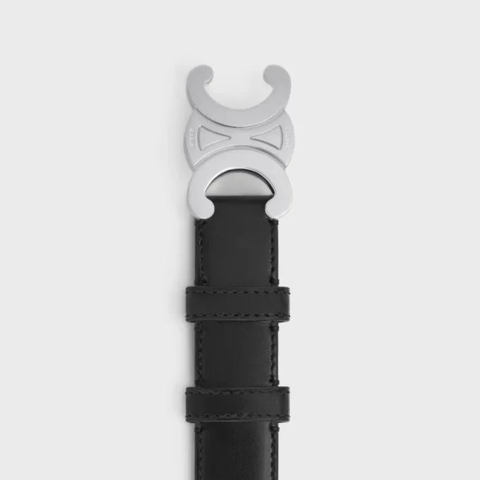 Triomphe Belt 25Mm  in Taurillon Leather