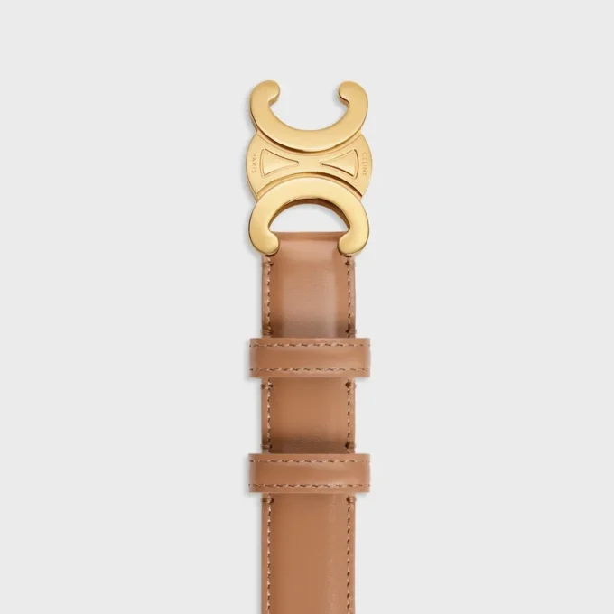 Triomphe Belt 25Mm  in Taurillon Leather
