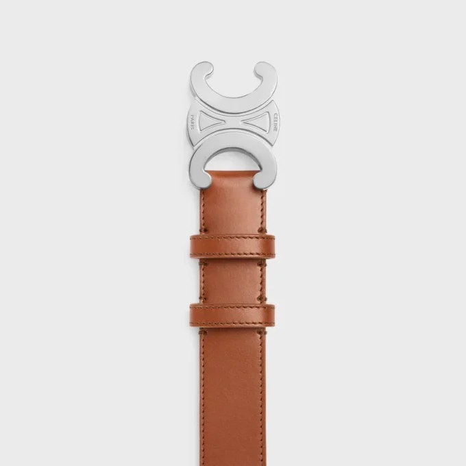Triomphe Belt 30Mm in Vintage Calfskin