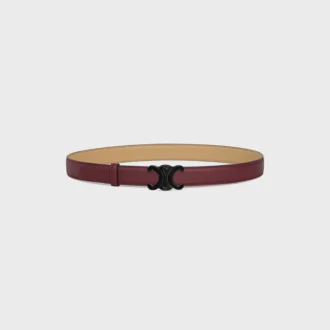 Triomphe Buckle in Metal & Reversible Strap 25Mm in Smooth and Grained Calfskin
