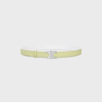 Triomphe Buckle in Metal & Reversible Strap 25Mm in Smooth and Grained Calfskin