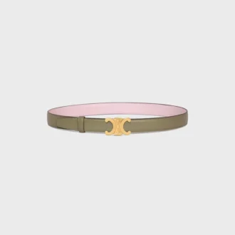 Triomphe Buckle in Metal & Reversible Strap 25Mm in Taurillon