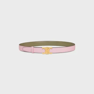 Triomphe Buckle in Metal & Reversible Strap 25Mm in Taurillon