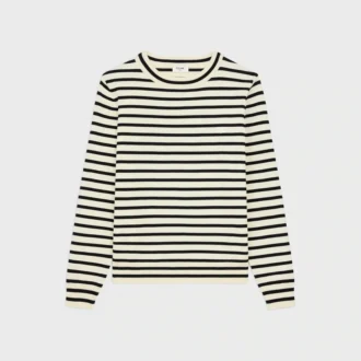 Triomphe Crew Neck Marinare Sweater in Wool