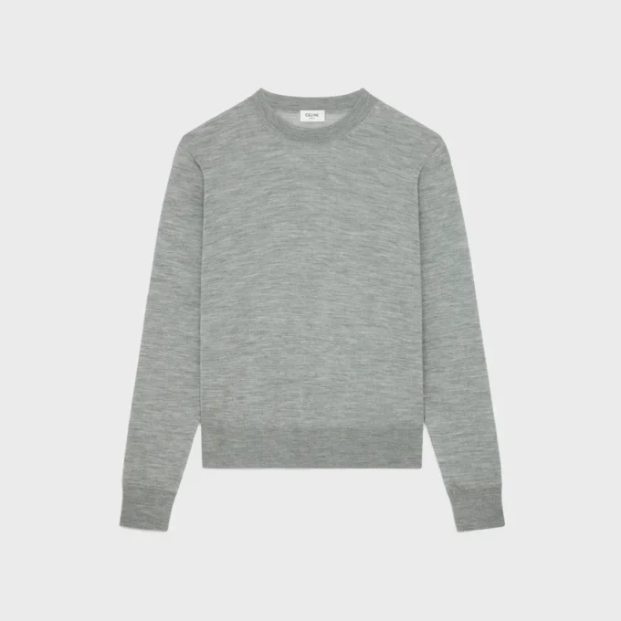 Triomphe Crew Neck Sweater in Fine Wool Triomphe Crew Neck Sweater in Fine Wool