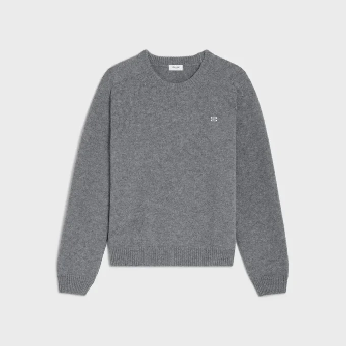 Triomphe Crew Neck Sweater in Wool Cashmere