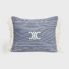 Triomphe Cushion in Striped Cotton