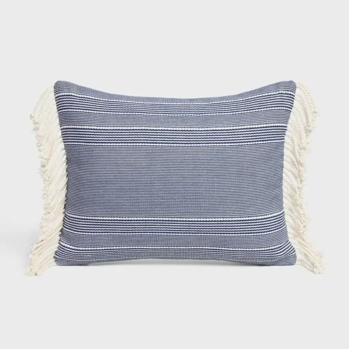 Triomphe Cushion in Striped Cotton