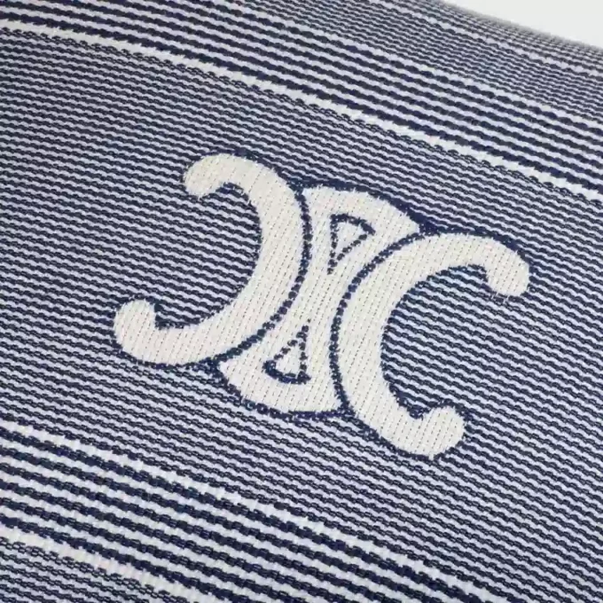 Triomphe Cushion in Striped Cotton