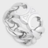 Triomphe Gourmette Ring in Brass with Rhodium Finish
