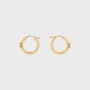Triomphe Hoops in Enamel and Brass with Gold Finish