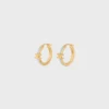 Triomphe Hoops in Enamel and Brass with Gold Finish