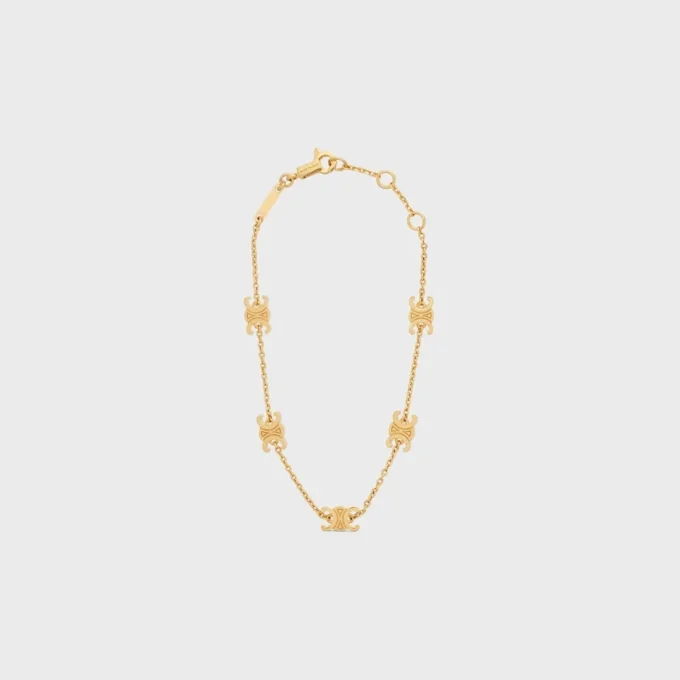 Triomphe Mini Triomphe Bracelet in Brass with Gold Finish
