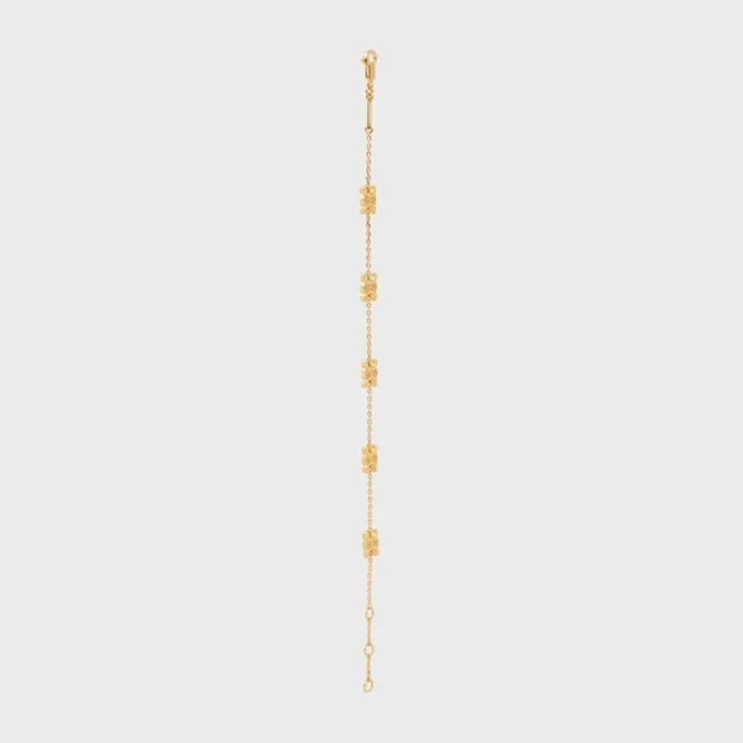 Triomphe Mini Triomphe Bracelet in Brass with Gold Finish