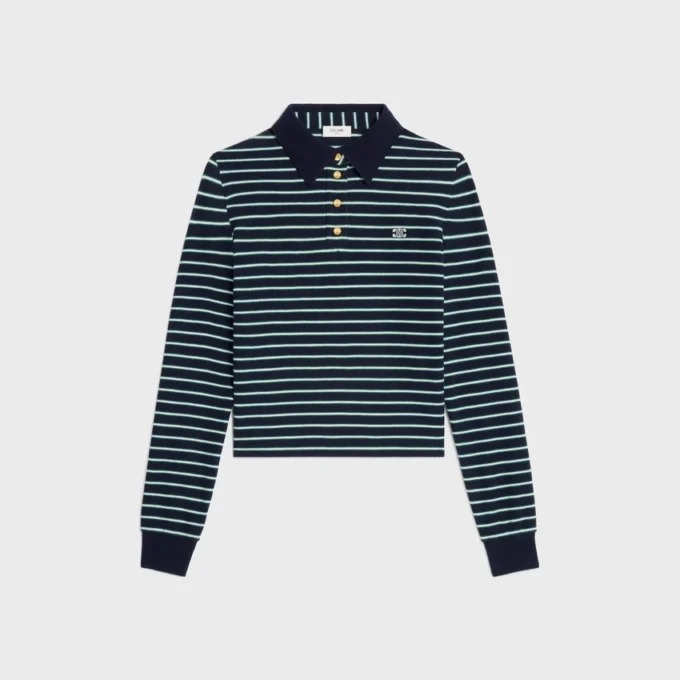 Triomphe Polo in Striped Jersey Triomphe Polo in Striped Jersey