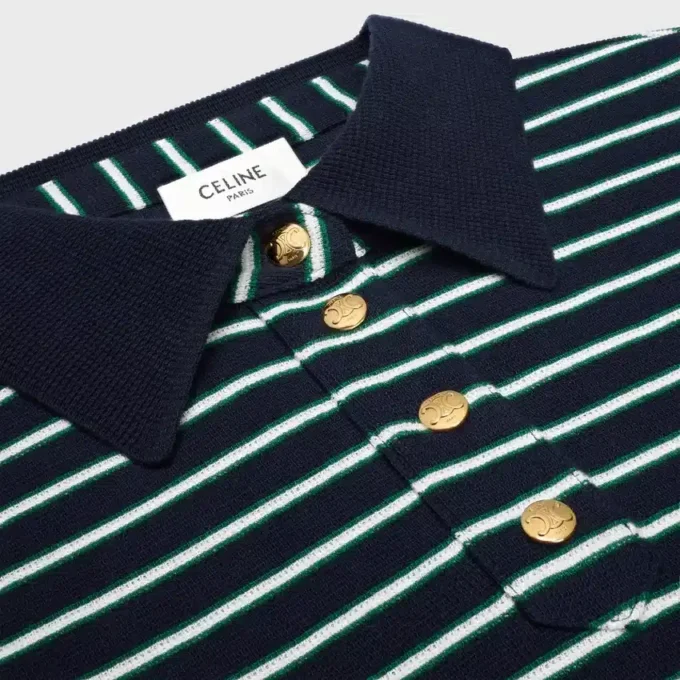 Triomphe Polo in Striped Jersey Triomphe Polo in Striped Jersey