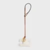 Triomphe Pom-Pom Keyring in Cotton Crochet with Gold Finishing