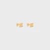 Triomphe Rhinestone Studs in Strass and Brass with Gold Finish