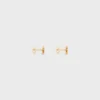 Triomphe Rhinestone Studs in Strass and Brass with Gold Finish