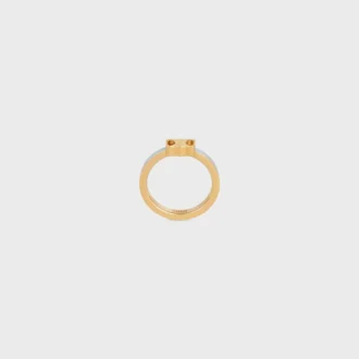 Triomphe Ring in Enamel and Brass with Gold Finish Triomphe Ring in Enamel and Brass with Gold Finish