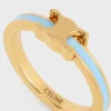 Triomphe Ring in Enamel and Brass with Gold Finish
