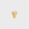 Triomphe Signet Ring in Varnish and Brass with Gold Finish