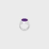 Triomphe Signet Ring in Varnish and Brass with Rhodium Finish