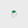 Triomphe Signet Ring in Varnish and Brass with Rhodium Finish