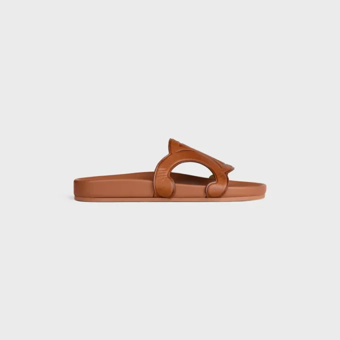 Triomphe Slide in Calfskin – Vegetal Tanning