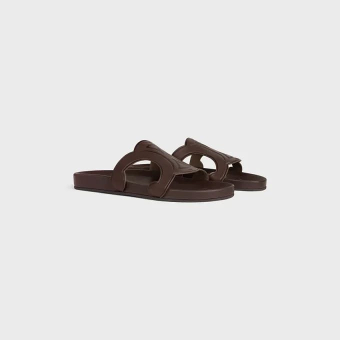 Triomphe Slide in Calfskin – Vegetal Tanning