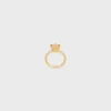 Triomphe Solitaire Sparkle Ring in Strass and Brass with Gold Finish