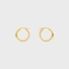 Triomphe Sparkle Hoops in Strass and Brass with Gold Finish
