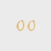 Triomphe Sparkle Hoops in Strass and Brass with Gold Finish