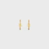 Triomphe Sparkle Hoops in Strass and Brass with Gold Finish