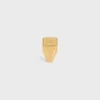 Triomphe Square Signet Ring in Brass with Gold Finish